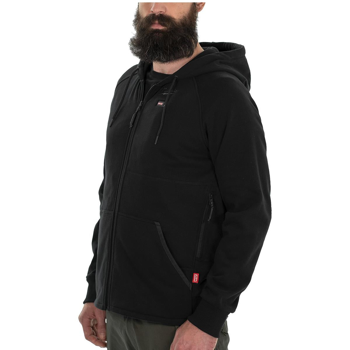 Milwaukee M12 12V Black Heated Hoodie Small with 1 x 2.0Ah Battery & Charger