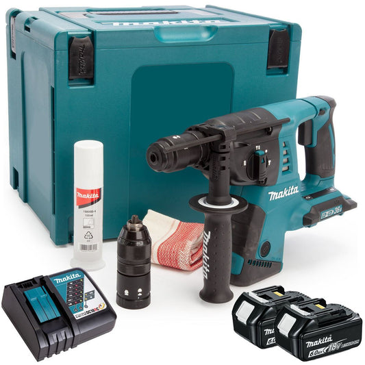 Makita DHR264ZJ 36V SDS+ Rotary Hammer Drill with 2 x 6.0Ah Battery Charger & Case