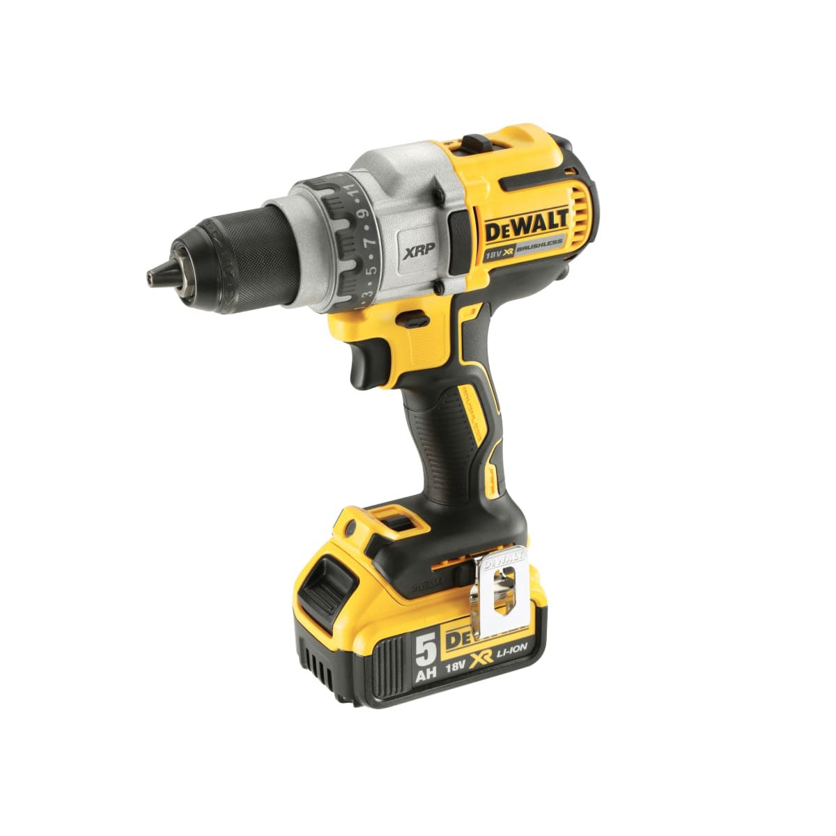 DeWalt DCD991P2 18V Brushless 3 Speed Drill Driver with 2 x 5.0Ah Batteries Charger & Kitbox