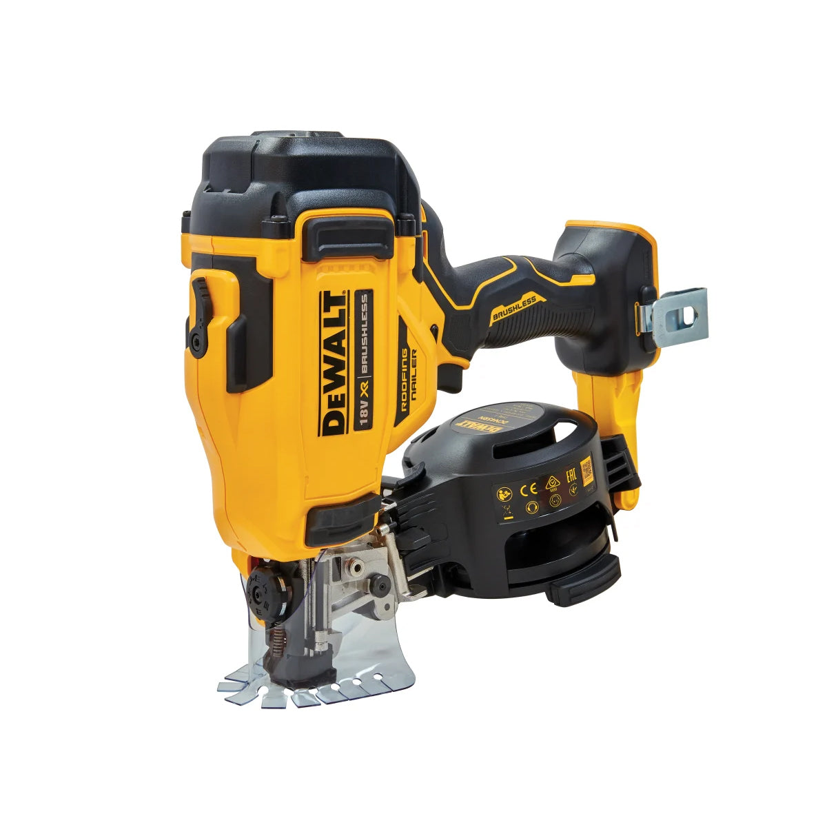 Dewalt DCN45RNN 18V XR Brushless Roofing Coil Nailer Body Only Efficient, Lightweight Tool for Fast