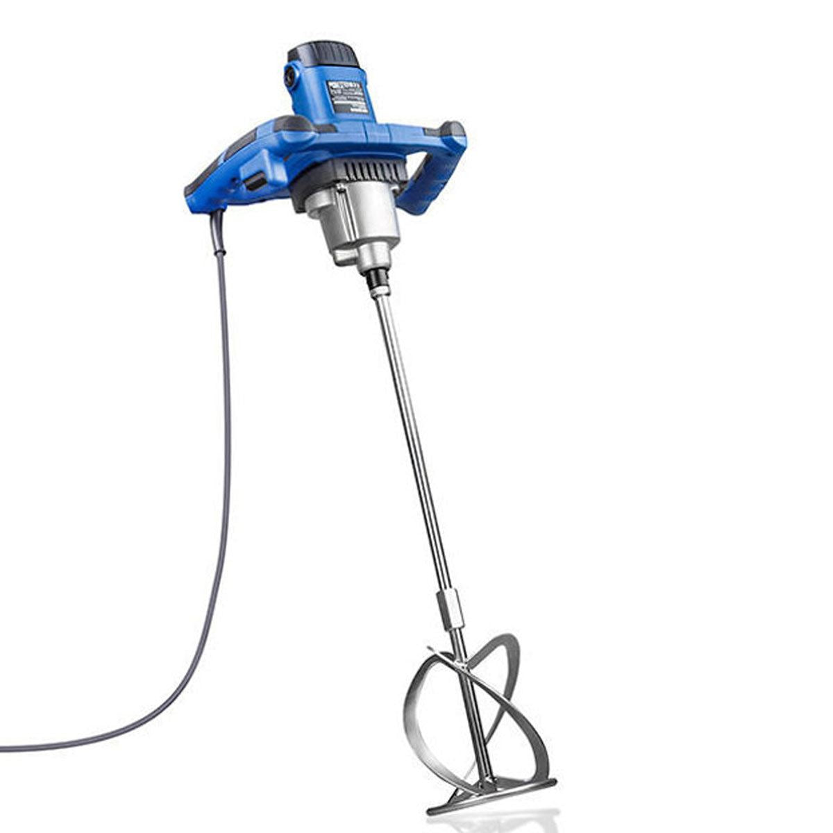 Hyundai HYPM1600E Paddle Mixer with 5-Piece Trowel Set 230V/1600W Mixing Tool for Plaster, Mortar & Paint