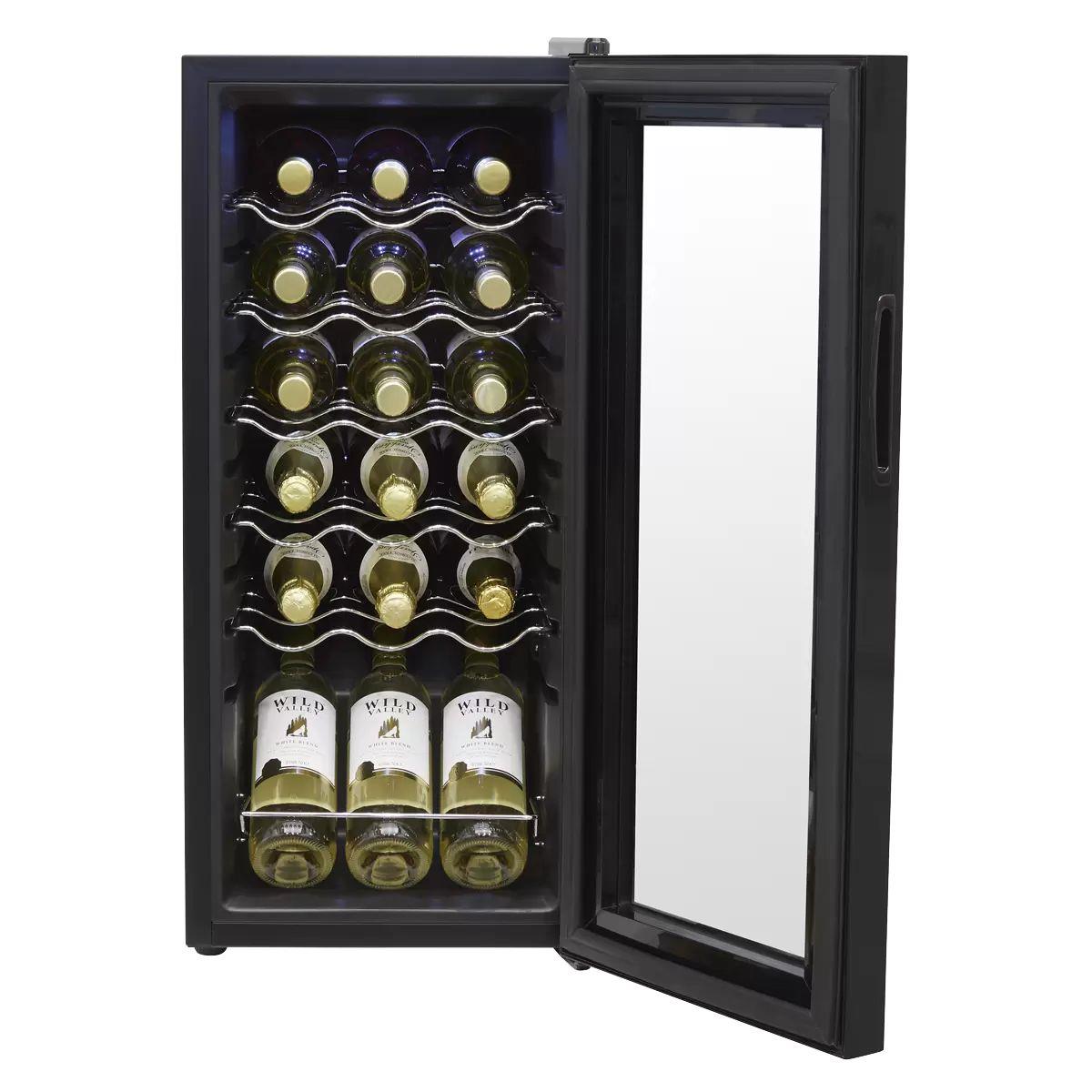 Sealey DH6 Baridi 18 Bottle Fridge & Cooler 50L Black 230V