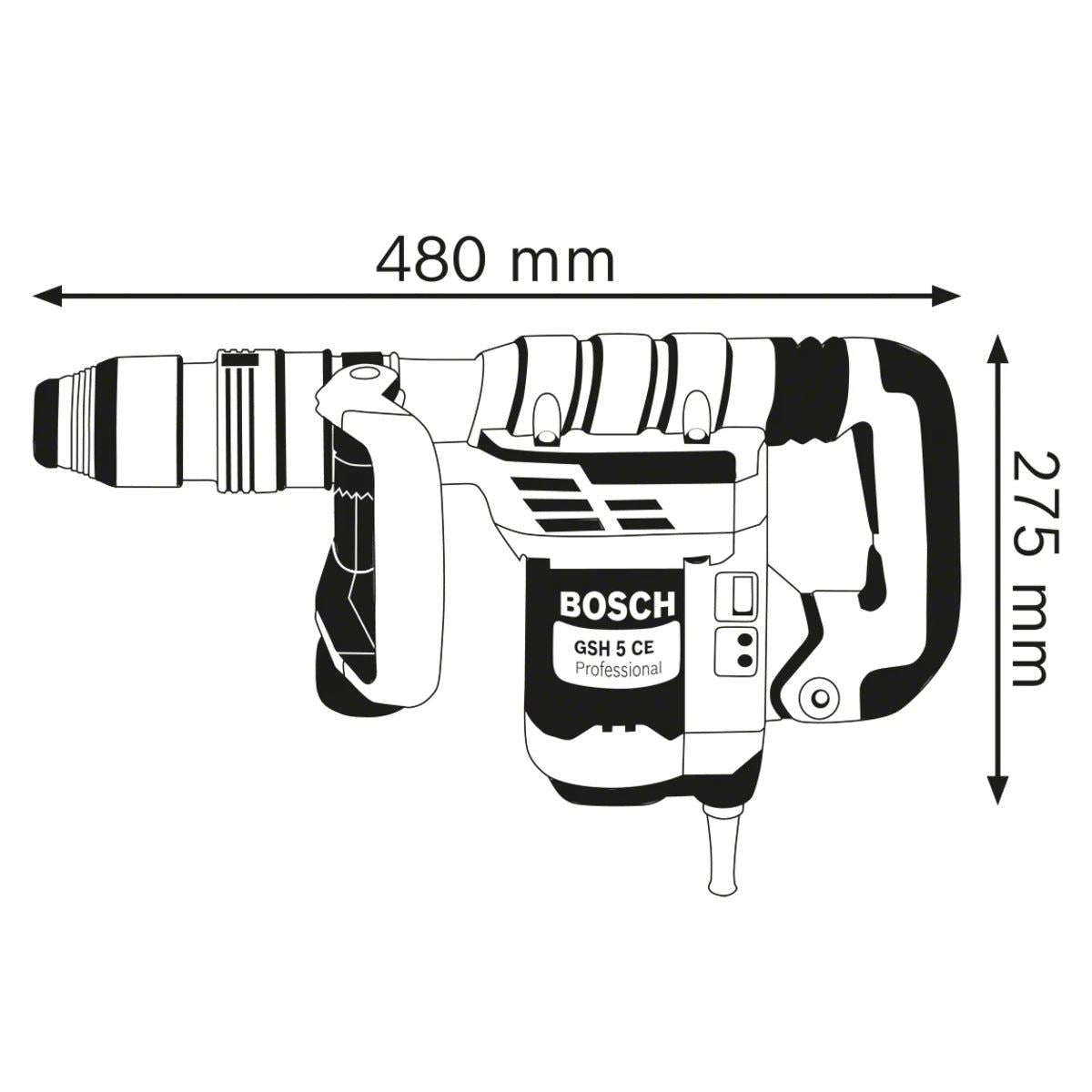 Bosch GSH 5 CE SDS Max Professional Demolition Hammer for Efficient Chiselling 110V/1150W 0611321060