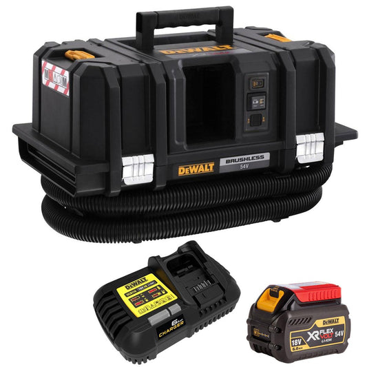 DeWalt DCV586MN 54V XR Flexvolt Brushless M-Class Dust Extractor With 1 x 6.0/2.0Ah Battery & Charger