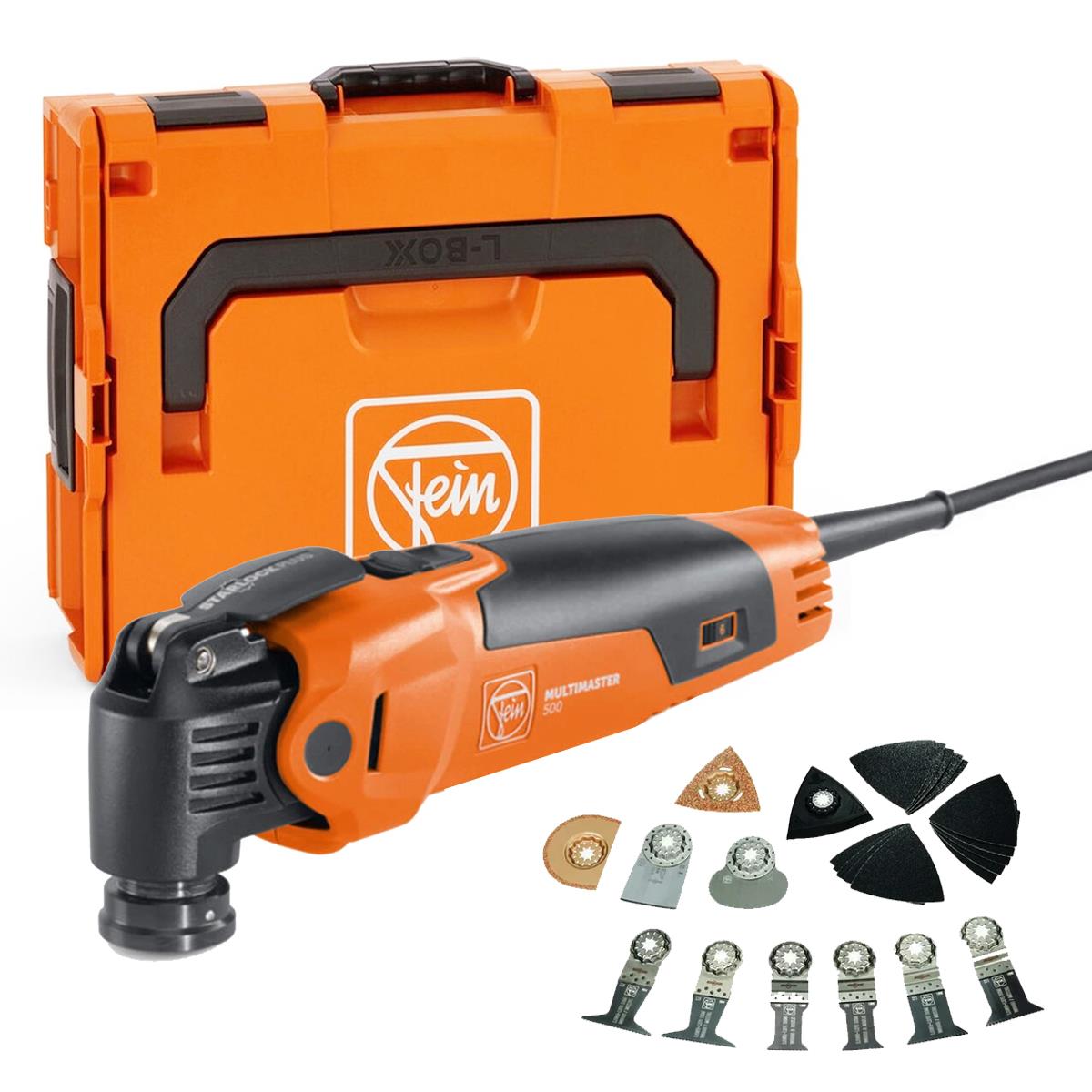 Fein MM 500 PLUS STARLOCK MultiMaster Oscillating Multi-Tool In Case With 26 Accessory Set