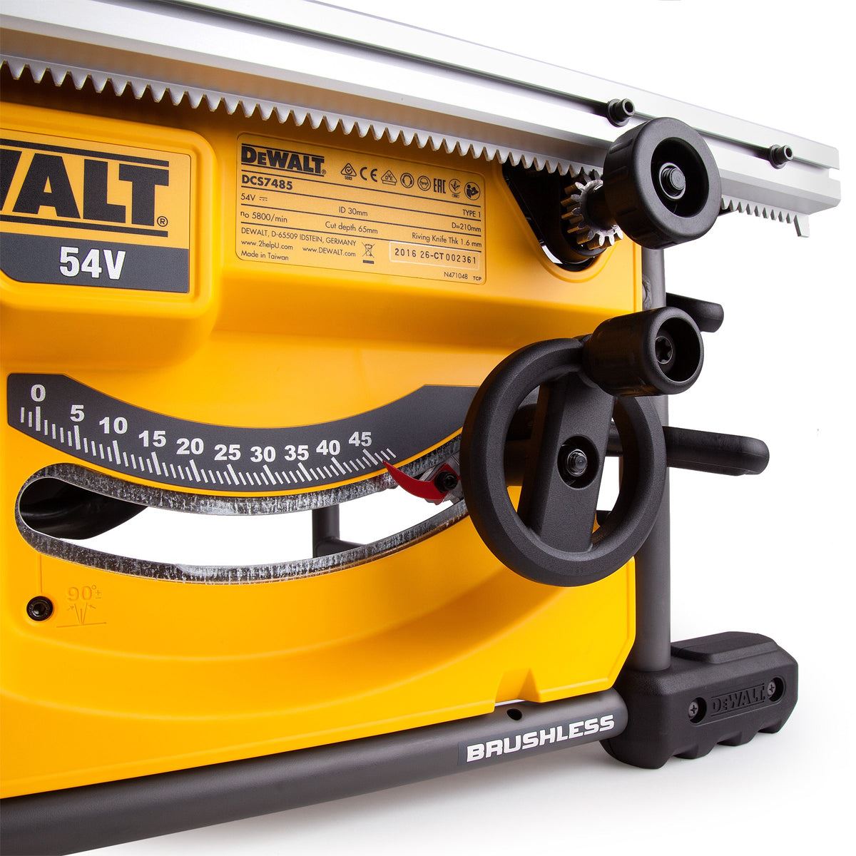 Dewalt DCS7485T2 54V Flexvolt Brushless 210mm Table Saw with 2 x 6.0Ah Batteries & Charger