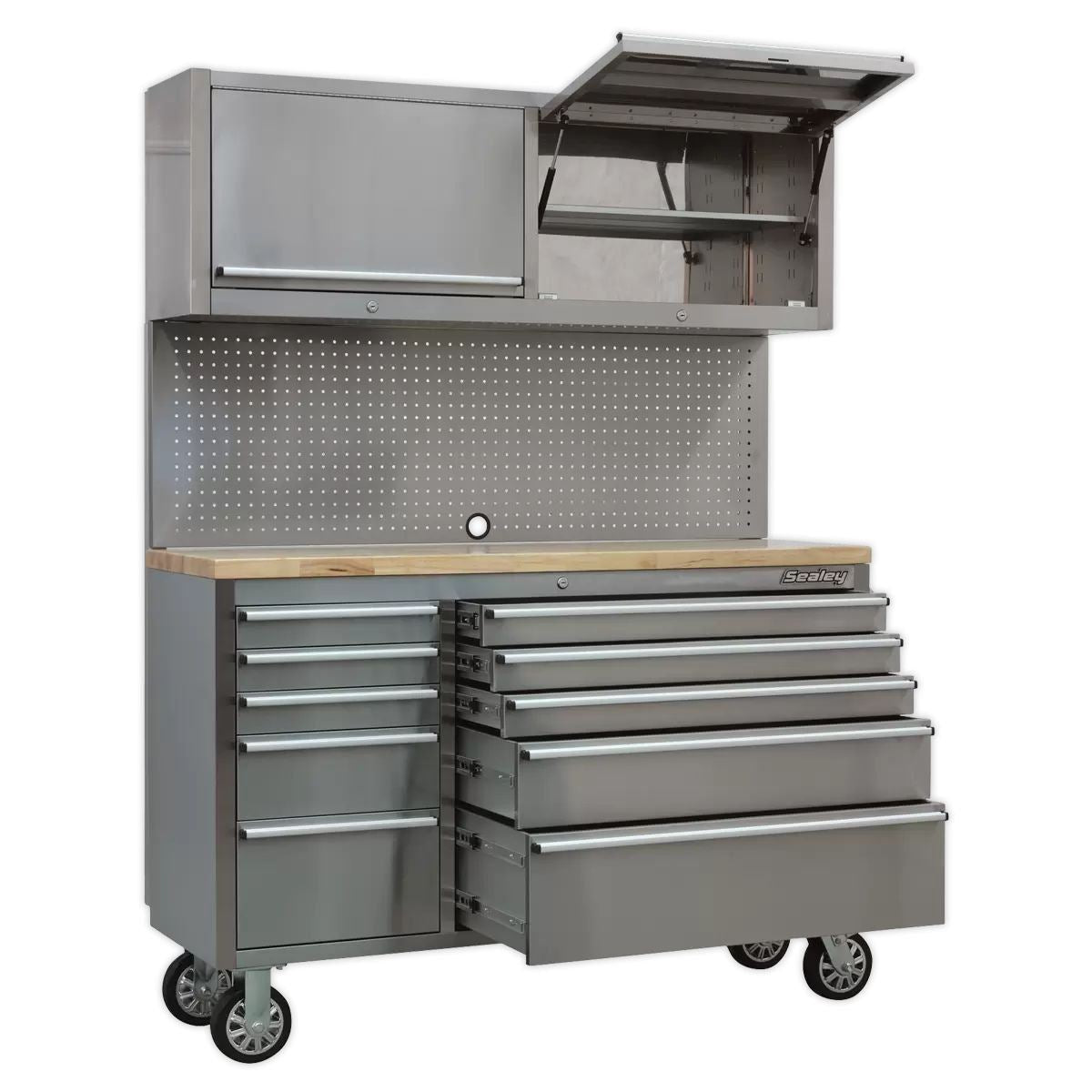Sealey AP5520SS Mobile Stainless Steel Tool Cabinet 10 Drawer