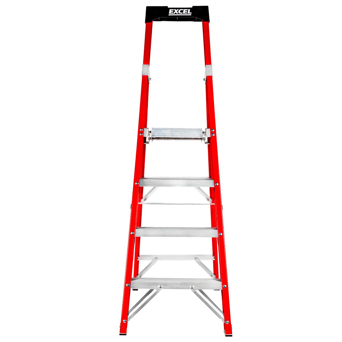 Excel Electricians Fibreglass Platform Step Ladder 4 Tread 1.57m EN131