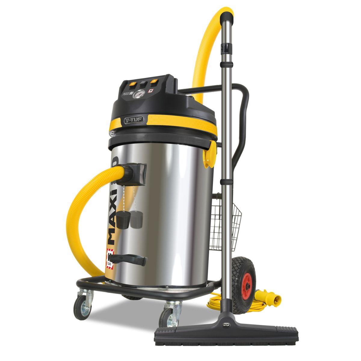 V-TUF MAXIH110-80L H-Class Industrial Dust Extraction Vacuum Cleaner 110V/2500W