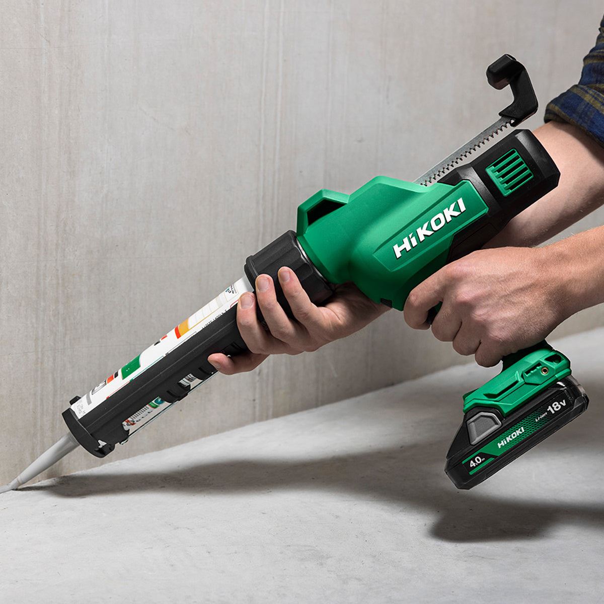 Hikoki AC18DAW4Z 18V 300ml Caulking Gun with 1 x 8.0Ah Battery & Charger