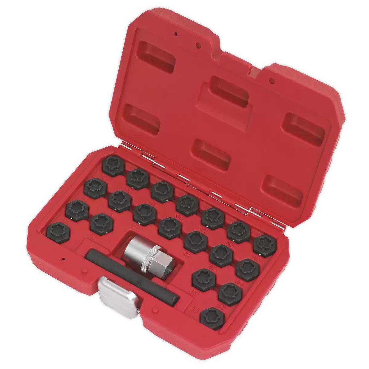 Sealey SX207 Locking Wheel Nut Key Set for BMW 22pc