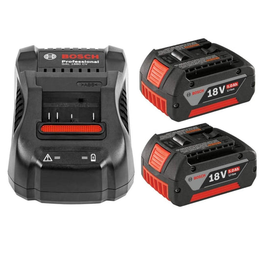 Bosch 1600A00B8K 18V 2 x GBA 5.0Ah CoolPack Battery & GAL 1880 CV Charger Starter Set