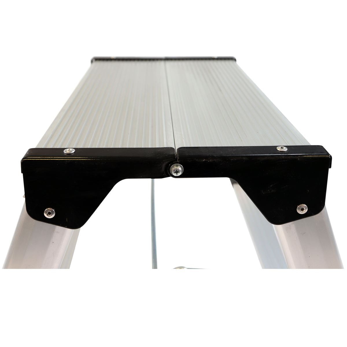 Excel Aluminium Stool Ladder 3 Tread with Fibreglass Folding Hop Up