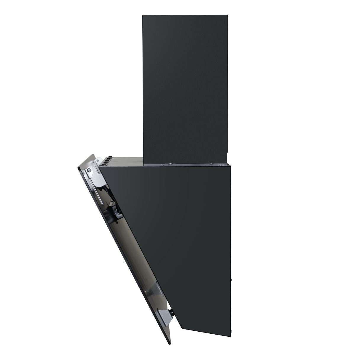 Sealey DH105 Baridi Angled Chimney Cooker Hood with Touch Controls & Carbon Filters 60cm Black Glass