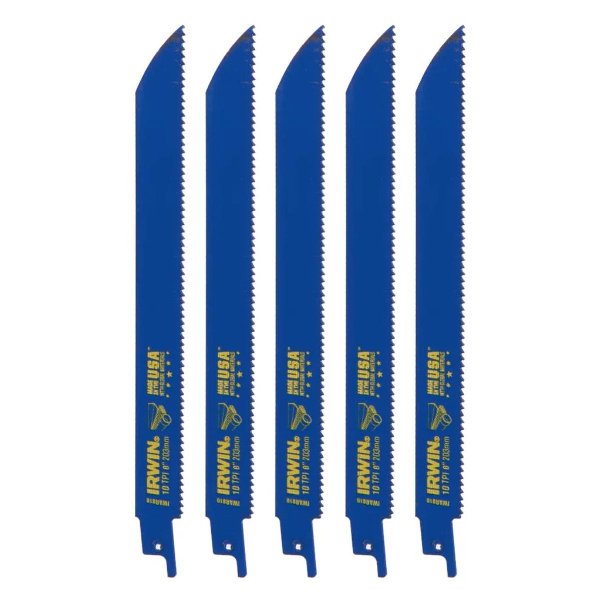 Irwin 10504157 Bi-Metal Reciprocating Saw Blades for Wood & Metal Pack of 5