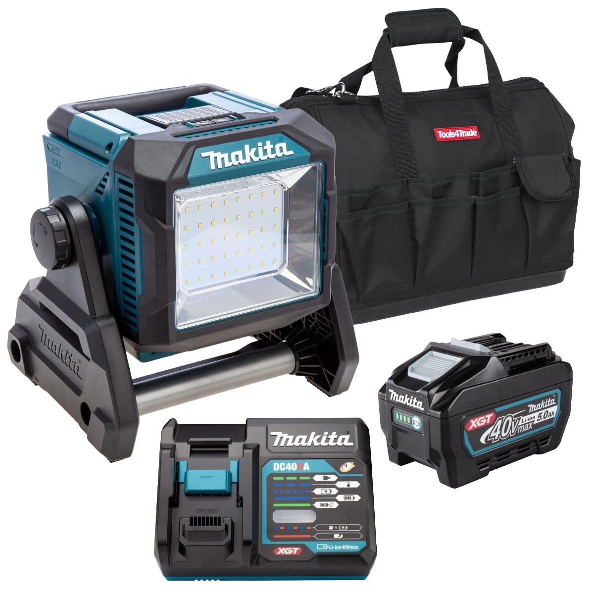 Makita ML005GX 40VMax XGT Worklight with 1 x 5.0Ah Battery, Charger & Bag