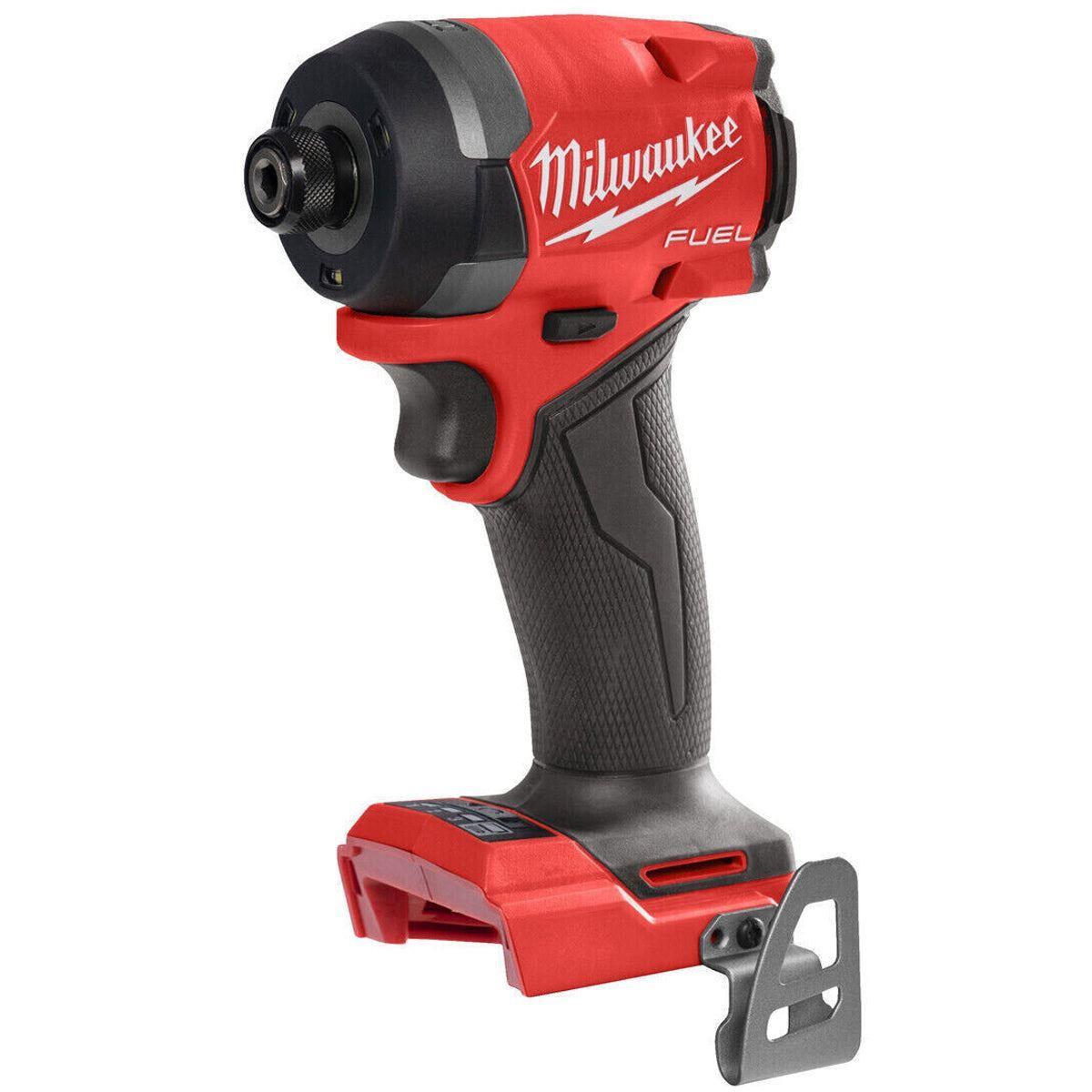 Milwaukee M18FPP2A3-503B 18V Fuel Brushless Combi Drill + Impact Driver with 3 x 5.0Ah Battery, Charger & 80 Piece Impact Duty Bit Set