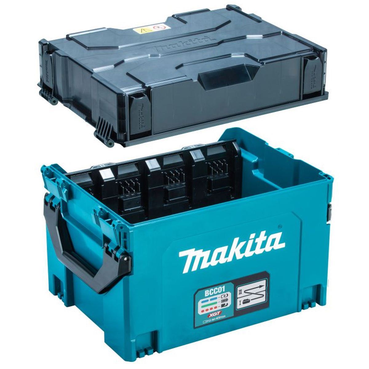 Makita BCC01 40V XGT Battery Charging Makpac Case With 4 x Batteries