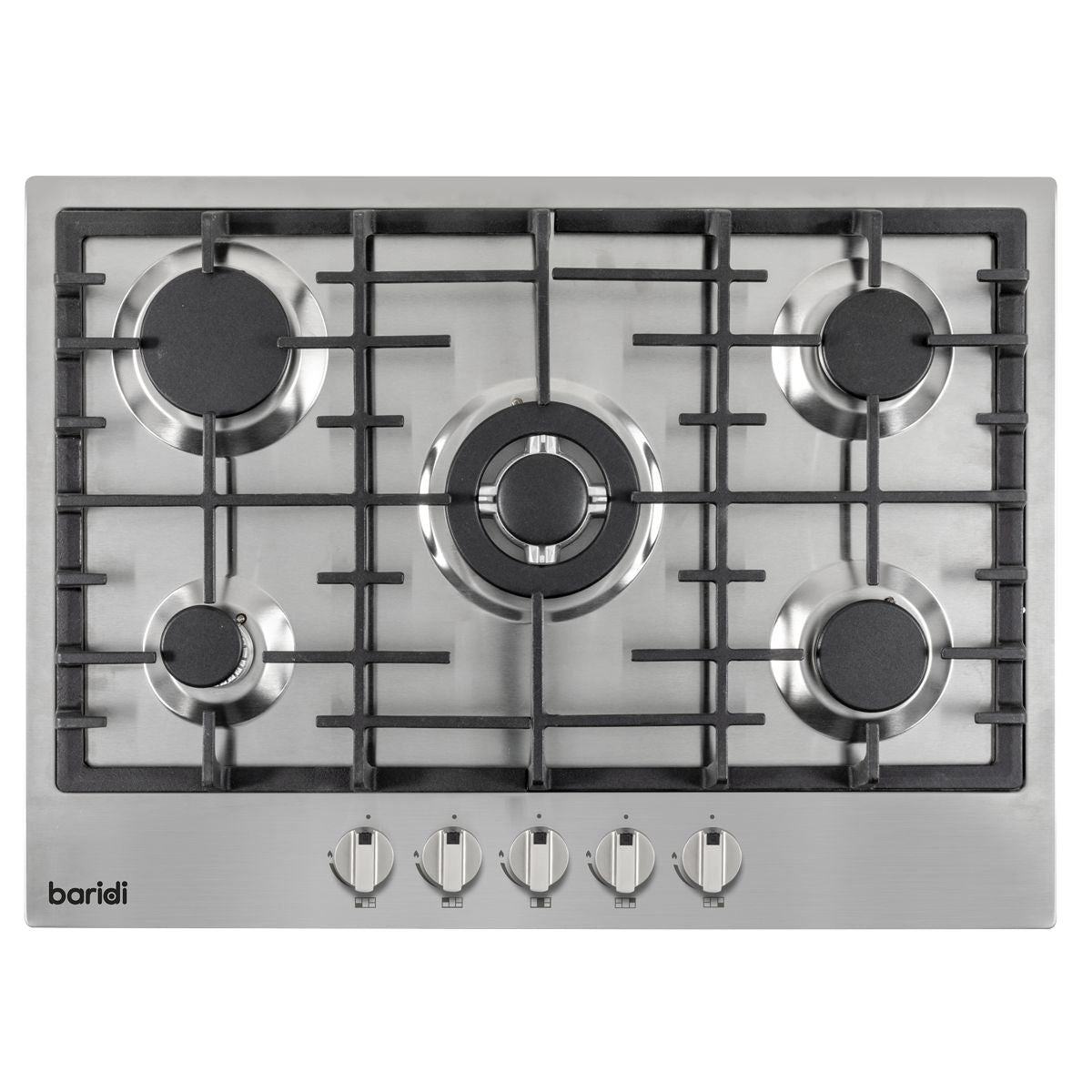 Sealey DH227 Baridi Gas Hob with 5 Cooking Zones 70cm Stainless Steel