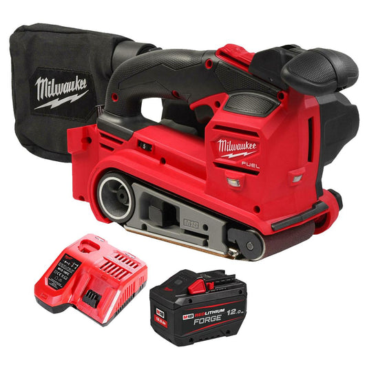 Milwaukee M18FBTS75-0 M18 FUEL 18V Brushless Belt Sander With 1 x 12.0Ah Battery & Charger