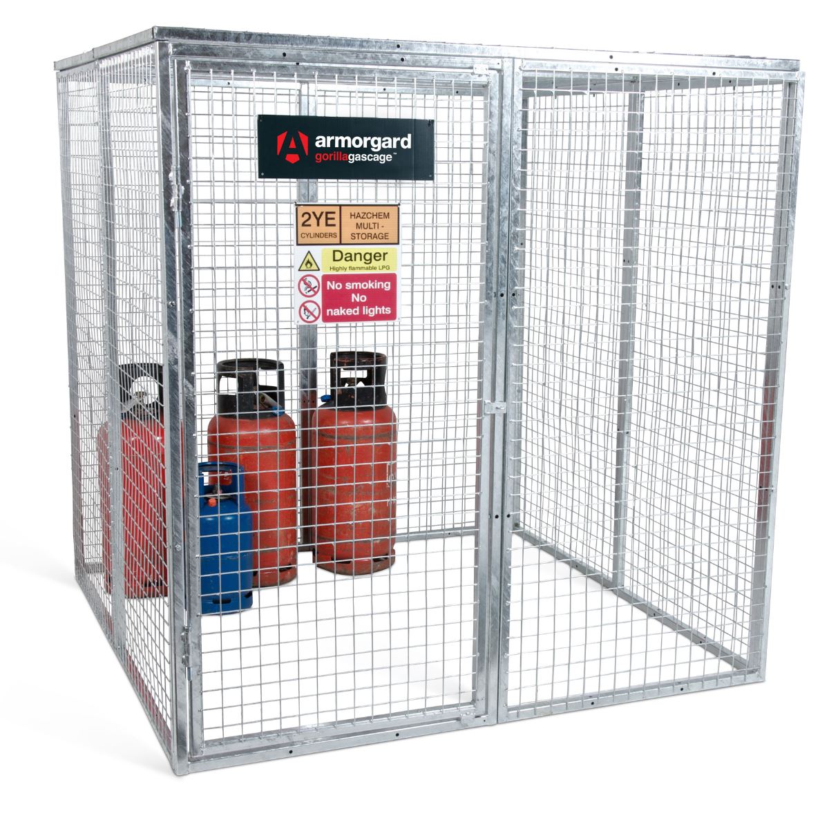 Armorgard GGC9 Gorilla Gas Cage 1812mm x 1266mm x 1831mm Heavy-Duty Durable Storage for Gas Cylinders