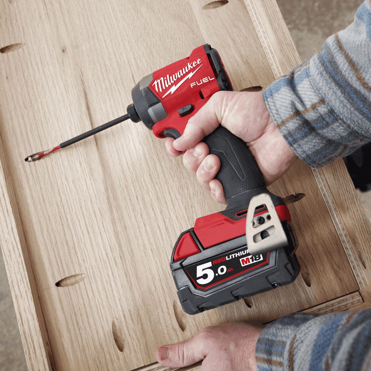 Milwaukee 18V Brushless Twin Pack Impact Driver + Combi Drill with 2 x 5.0Ah Battery T4TKIT-16181