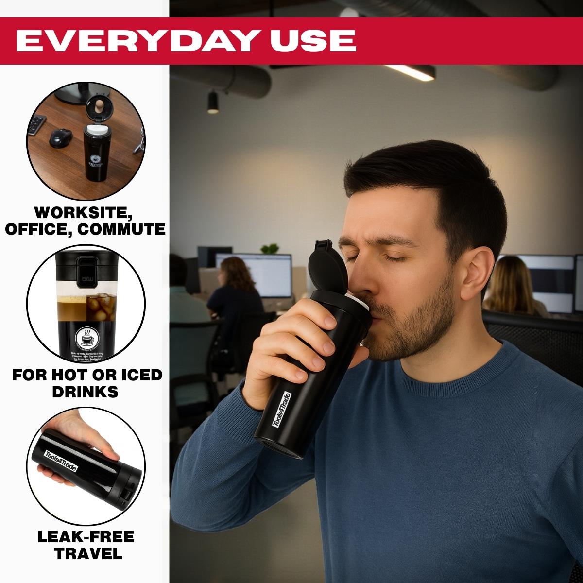 Tools4Trade Stainless Steel Thermal Coffee Mug (360ml)