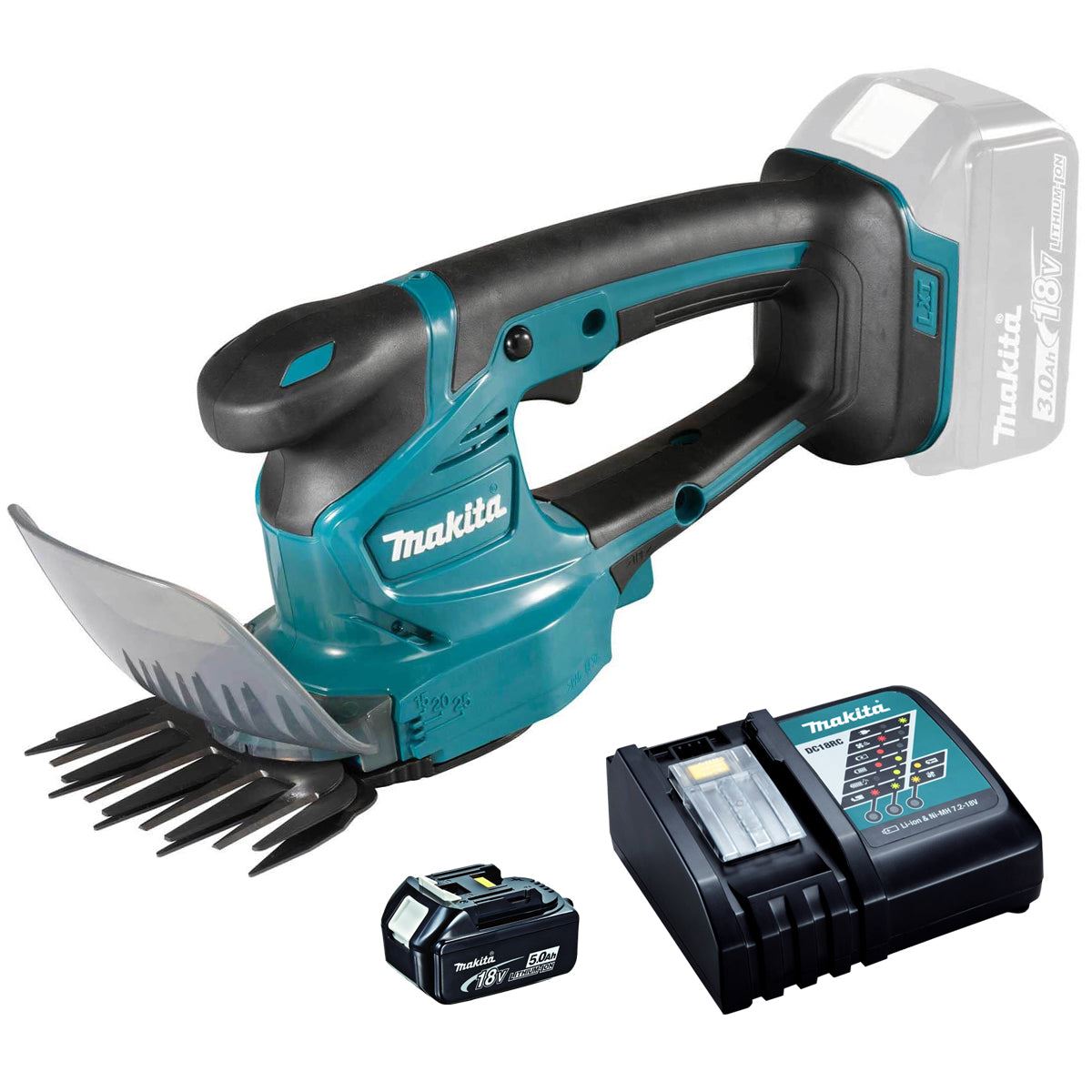 Makita DUM111RTX 18V LXT Cordless 11cm Grass Shear With 1 x 5.0Ah Battery & Charger