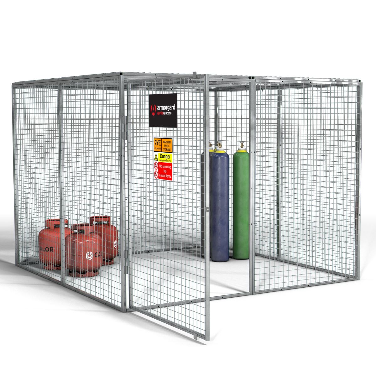 Armorgard GGC12 Gorilla Gas Cage 2412mm x 2466mm x 1831mm Secure Storage Solution for Gas Cylinders