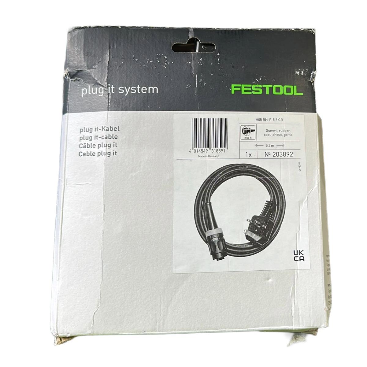 Festool H05 RN-F-5,5 GB Plug It-Cable Length 5.5M - 203892 Item Condition Box Opened Never Used