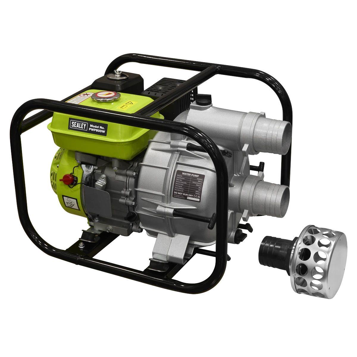 Sealey PWP80DW Petrol Powered Dirty Water Pump 80mm 6.15hp 4-Stroke Engine