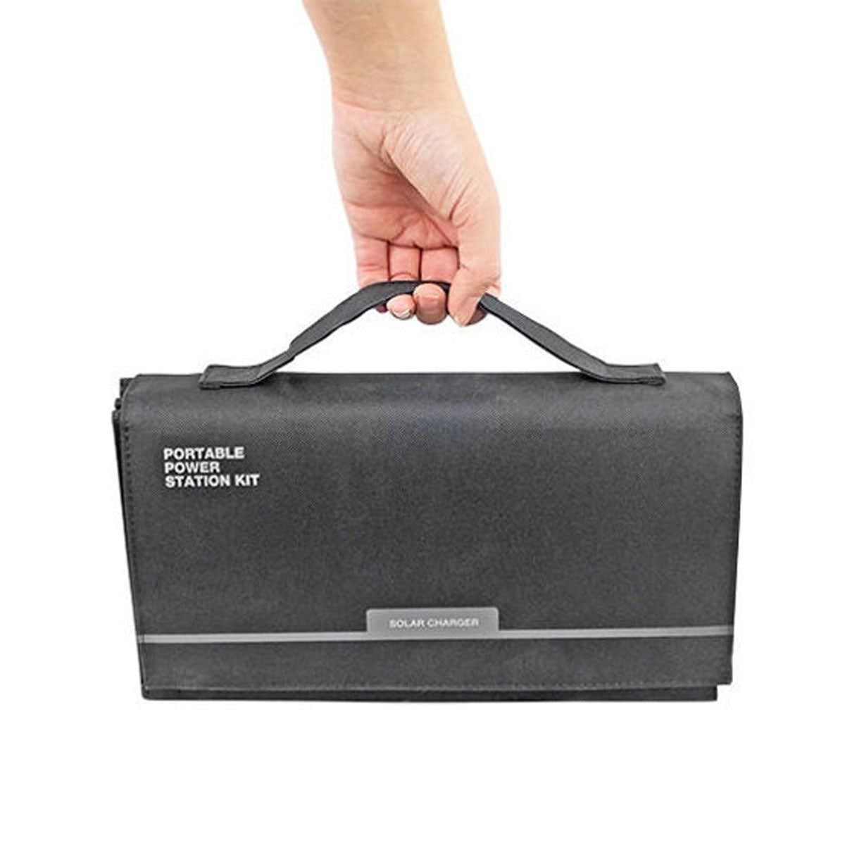 Hyundai H60 Portable & Foldable 60W Solar Charger USB & DC Connectivity for Outdoor Power Supply