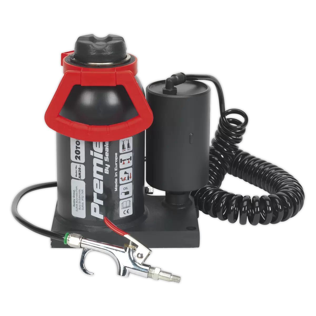 Sealey AM20 20tonne Manual/Air Hydraulic Bottle Jack