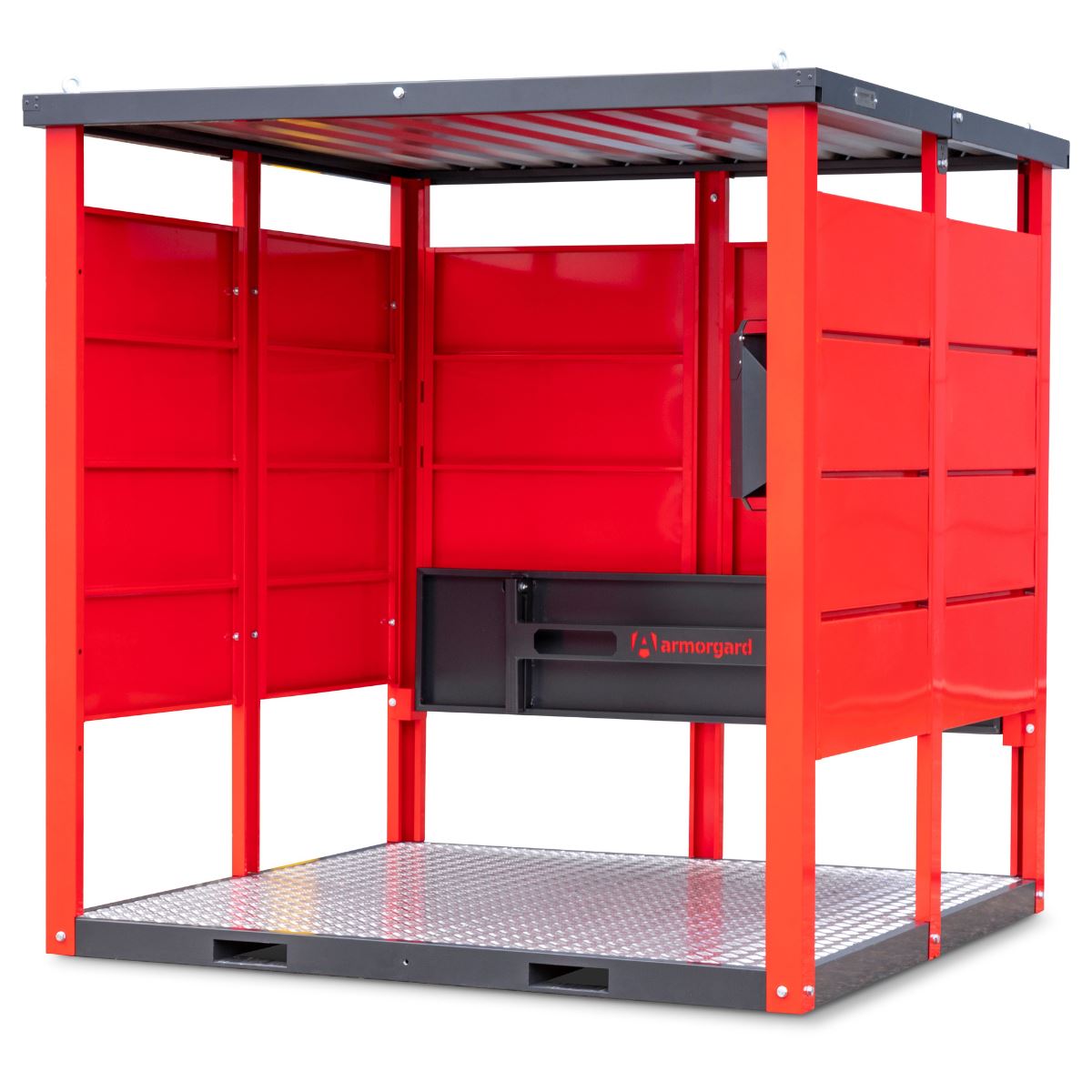 Armorgard FR200-S Flat Packed Smoking Shelter with Bench 2100mm x 245mm x 2110mm Safe Smoking Areas