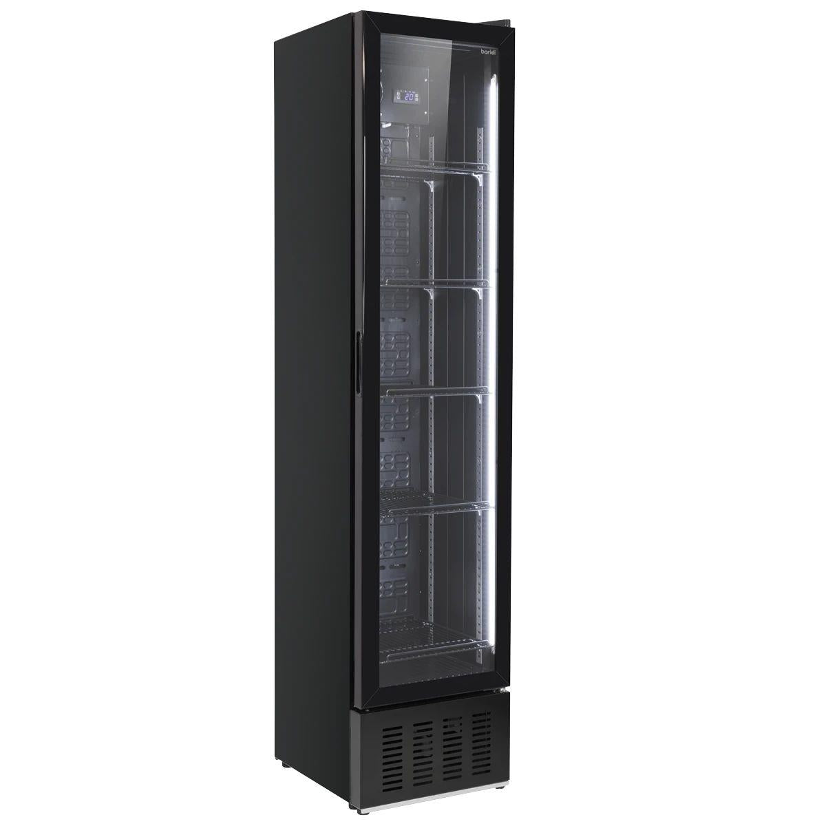 Sealey DH440 Baridi Tall Drinks/Bar Fridge with Digital Controls & Auto Defrost 160L Black