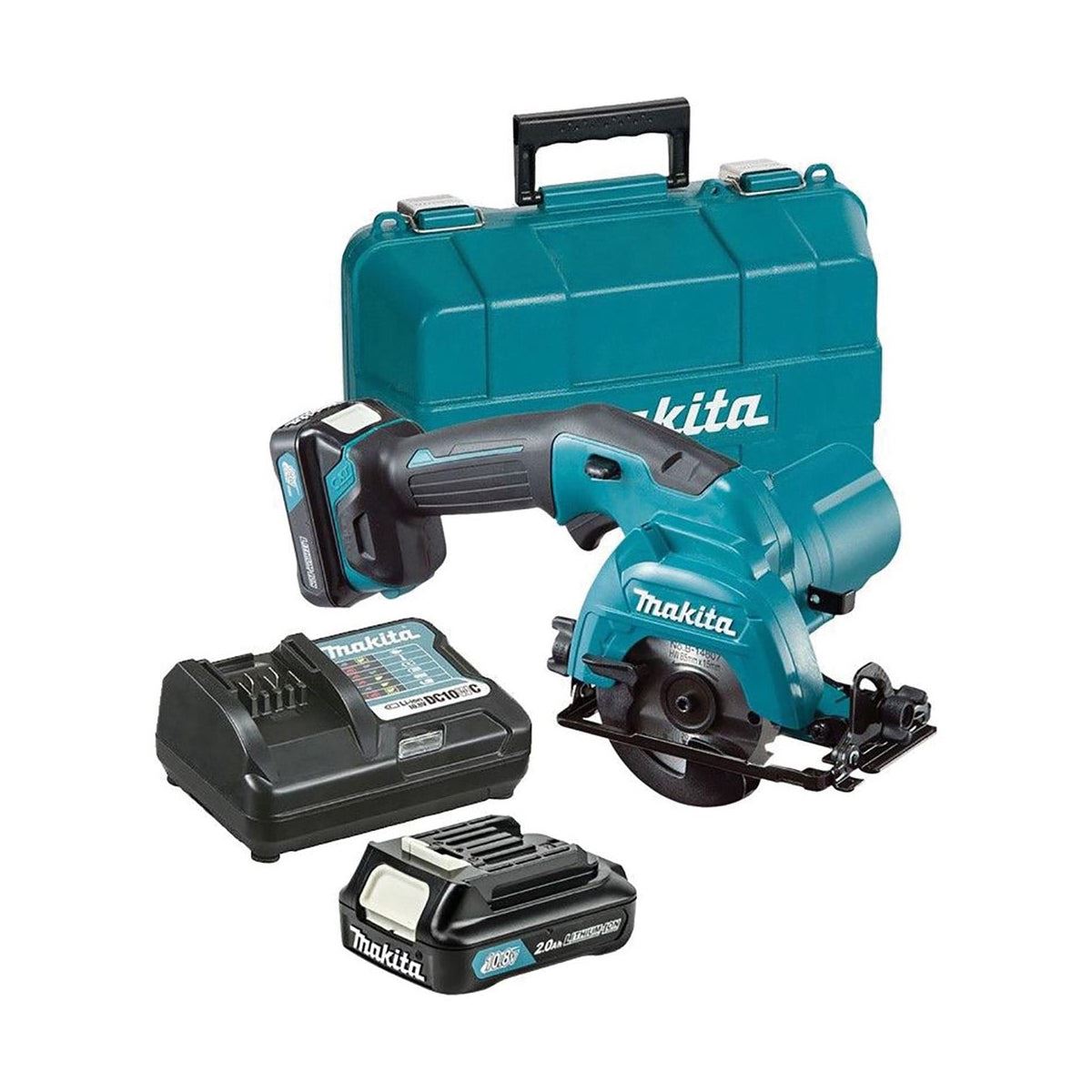 Makita HS301DWAE 12V max CXT Circular Saw With 2 x 2.0Ah Batteries, Charger & Carrying Case