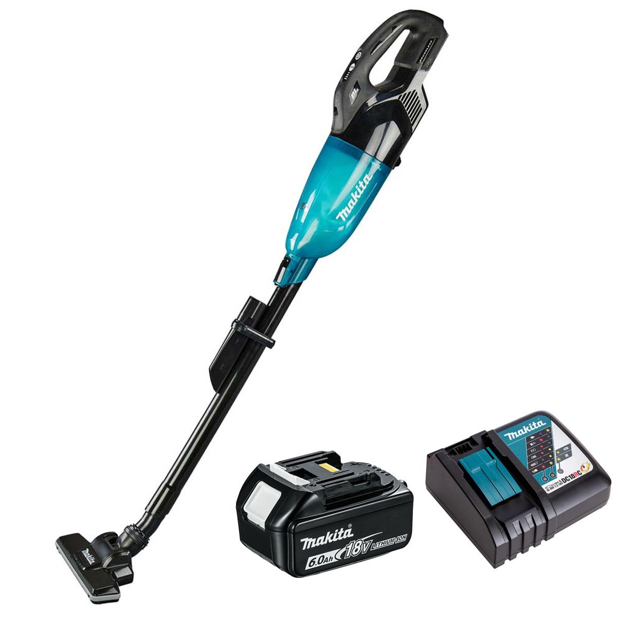 Makita DCL284FZB 18V LXT Brushless Vacuum Cleaner with 1 x 6.0Ah Battery & Charger