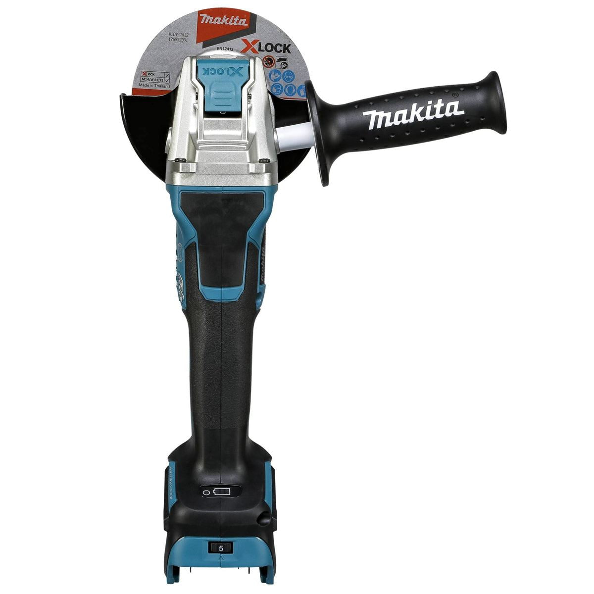 Makita DGA519Z 18V LXT Brushless 125mm Angle Grinder with 1 x 5.0Ah Battery & Charger