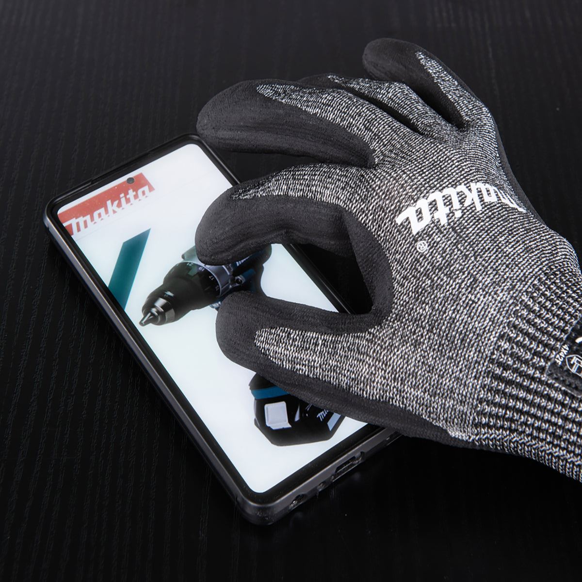 Makita P-84735 Advanced FitKnit Cut Level 7 Nitrile Coated Dipped Gloves Size X-Large