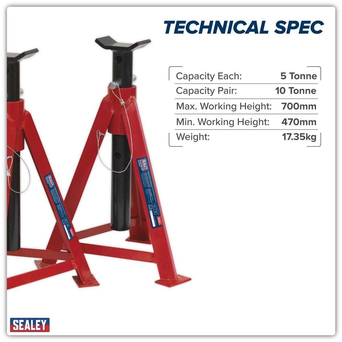 Sealey AS5000M Axle Stands 5 Tonne Capacity