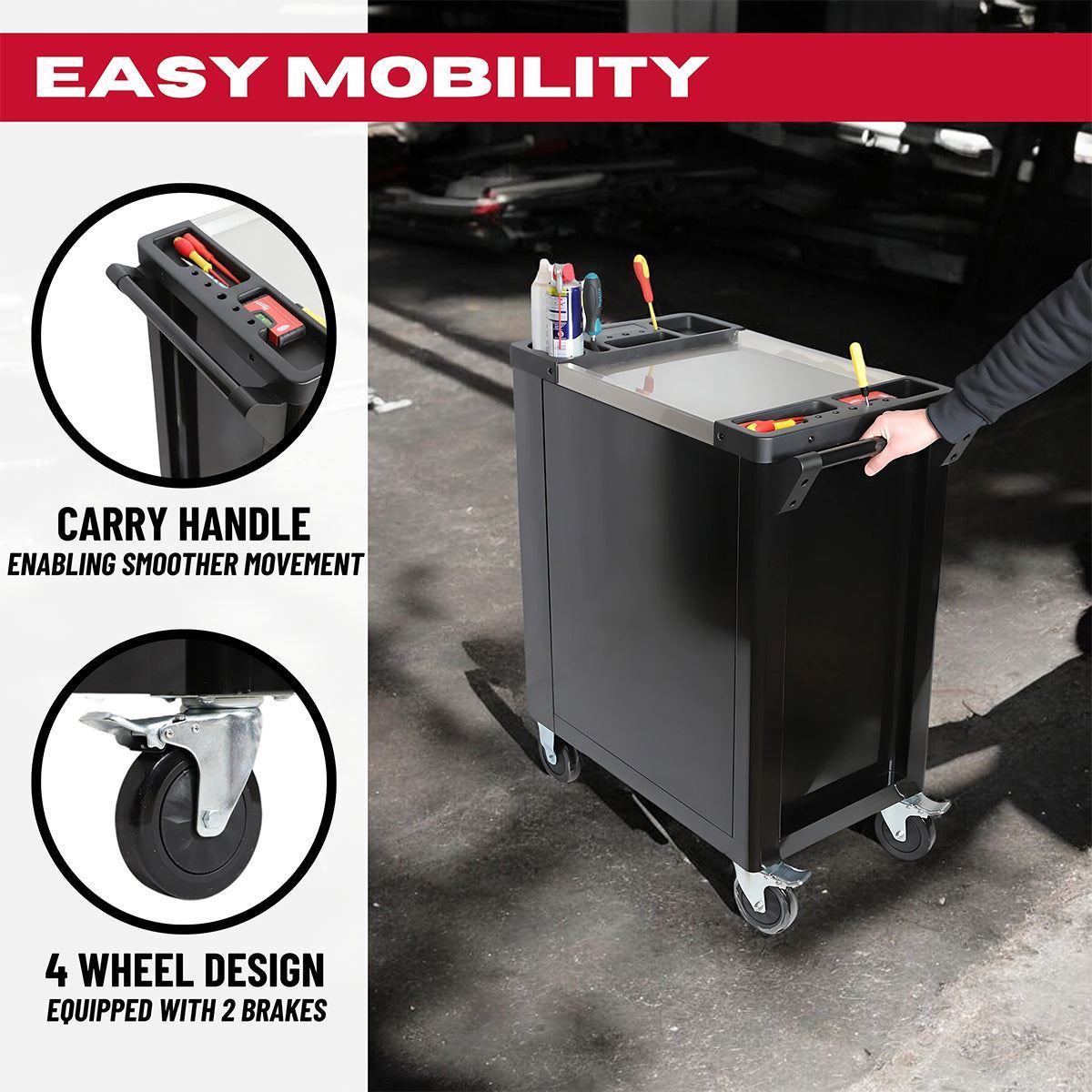 Excel 7 Drawer Tool Chest Storage Roller Cabinet with 249 Piece Tool Set