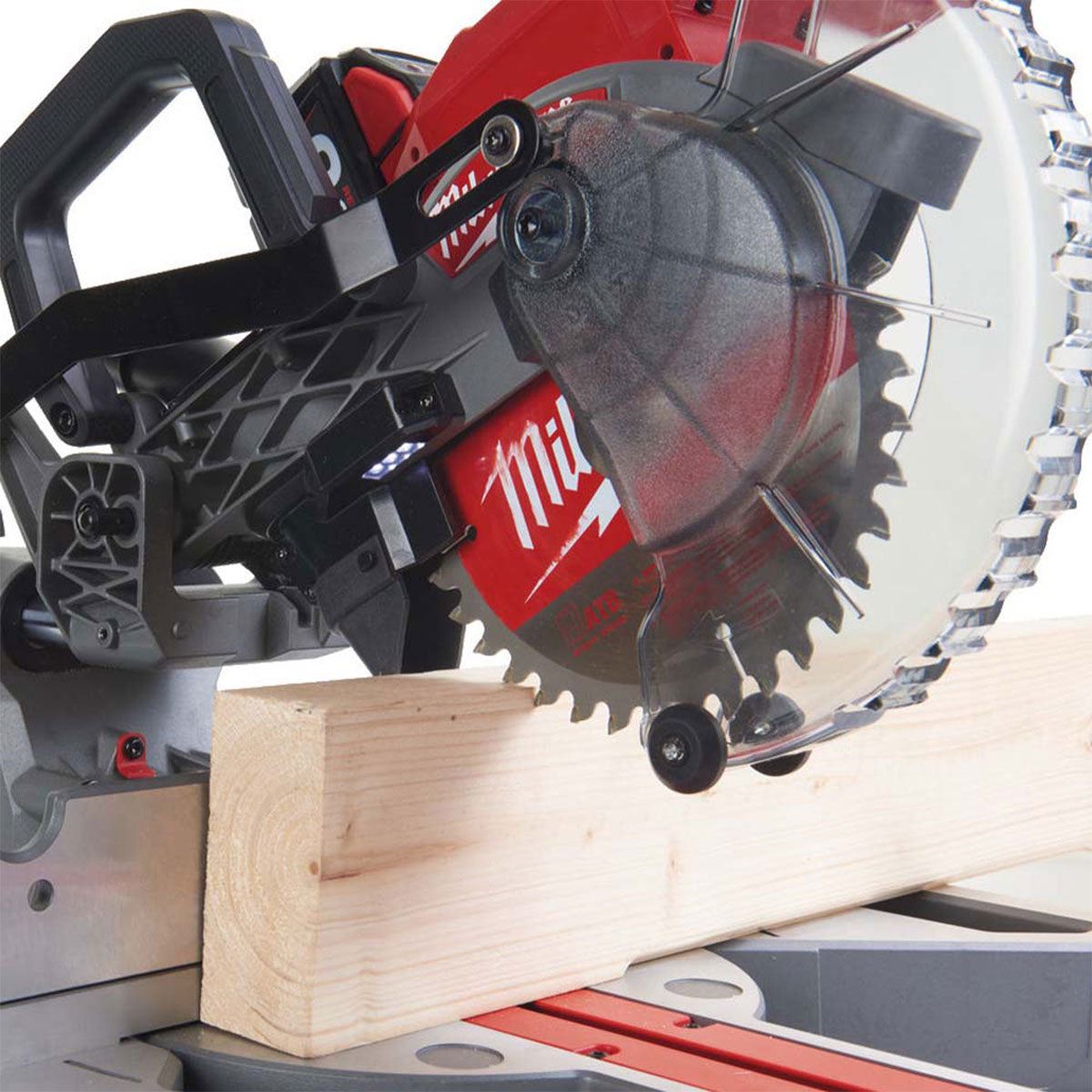 Milwaukee M18FMS190-0 18V Fuel Brushless 190mm Mitre Saw with 1 x 5.0Ah Battery Charger & Extendable Saw Stand
