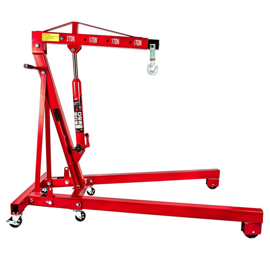 Big Red Torin 2-Ton Hydraulic Folding Engine Crane, Lifting Range 25-2240 mm