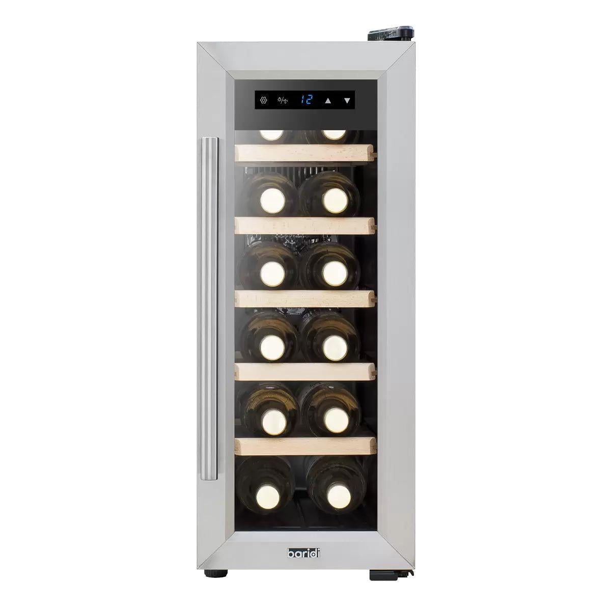 Sealey DH74 Baridi 12 Bottle Fridge & Cooler 38L Stainless Steel 230V/55W
