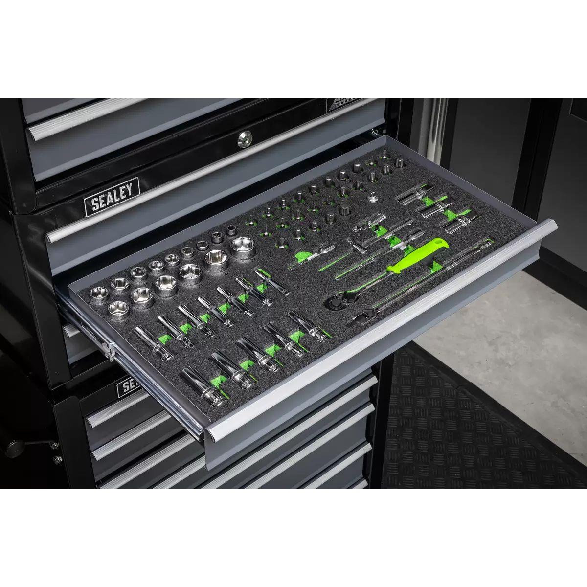 Sealey S01270 Siegen Socket Set with Tool Tray 3/8