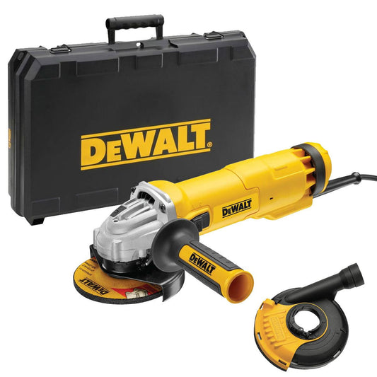 Dewalt DWE4206K 240V 115mm Mini Angle Grinder with Surface Grinding Shroud