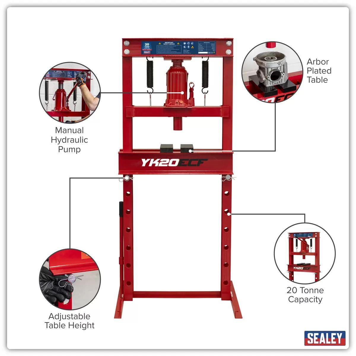 Sealey YK20ECF 20tonne Hydraulic Press Economy Floor Type