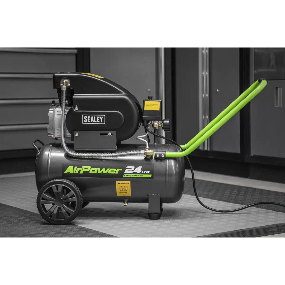 Sealey SAC2420EPK 24L Direct Drive Air Compressor with 4pc Air Accessory Kit 230V