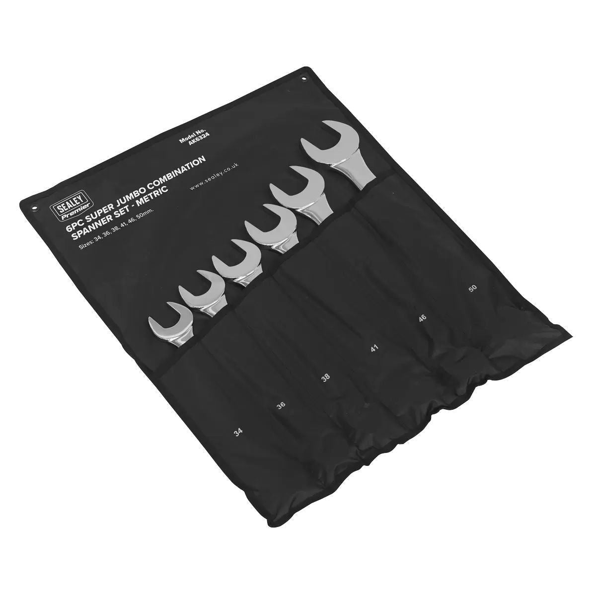 Sealey AK6324 Super Jumbo Combination Spanner 6pc Set