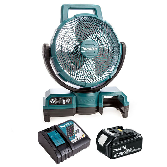 Makita DCF203Z 18V LXT Cordless Portable Fan with 1 x 3.0Ah Battery & Charger